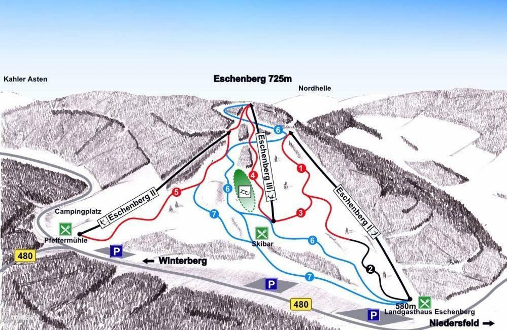 Gemuetlicher Ferienwohnung In Niedersfeld Bei Winterberg, Kostenloses Wlan المظهر الخارجي الصورة